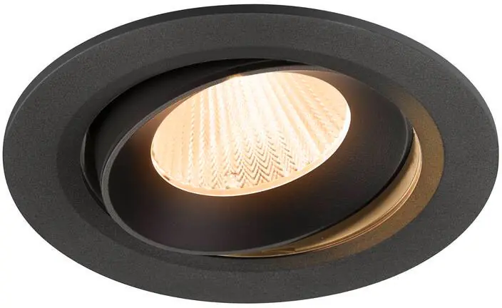 SLV NUMINOS® MOVE L, Deckeneinbauleuchte, 2700 K, 40°, IP20, rund, schwarz Preiswert