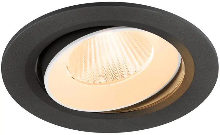 SLV NUMINOS® MOVE L, Deckeneinbauleuchte, 2700 K, 40°, IP20, rund, schwarz / weiß Begrenztes Angebot