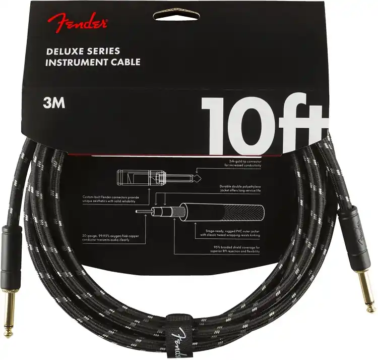 Deluxe Kabel 3m Blacktweed Expressversand