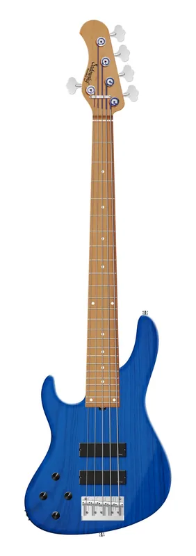 Sadowsky MasterBuilt 24-Fret Modern Bass, Swamp Ash Body, Roasted Maple Fingerboard, 5-String, Lefthand - Ocean Blue Transparent Satin Sichere Zahlung