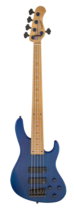 Sadowsky MasterBuilt 24-Fret Modern Bass, Swamp Ash Body, Roasted Maple Fingerboard, 5-String - Ocean Blue Transparent Satin Sale