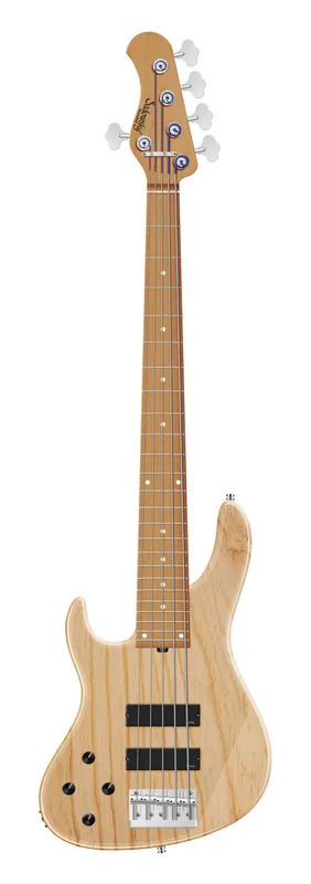 Online Kaufen Sadowsky MasterBuilt 24-Fret Modern Bass, Swamp Ash Body, Roasted Maple Fingerboard, 5-String, Lefthand - Natural Transparent High Polish