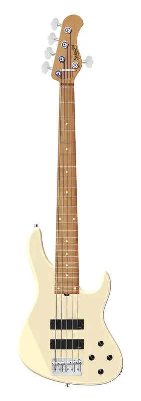 Zertifiziert Sadowsky MasterBuilt 24-Fret Modern Bass, Swamp Ash Body, Roasted Maple Fingerboard, 5-String - Solid Olympic White High Polish