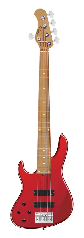 Sadowsky MasterBuilt 24-Fret Modern Bass, Swamp Ash Body, Roasted Maple Fingerboard, 5-String, Lefthand - Solid Candy Apple Red Metallic High Polish Sale