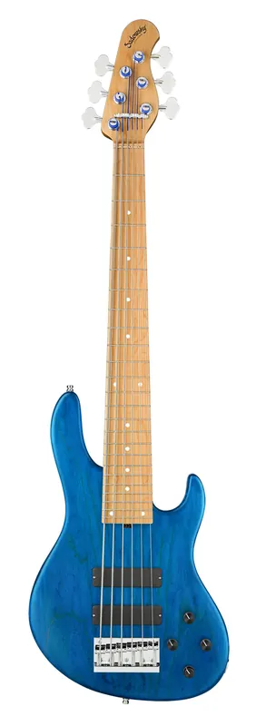 Mega-Angebot Sadowsky MasterBuilt 24-Fret Modern Bass, Swamp Ash Body, Roasted Maple Fingerboard, 6-String - Ocean Blue Transparent Satin