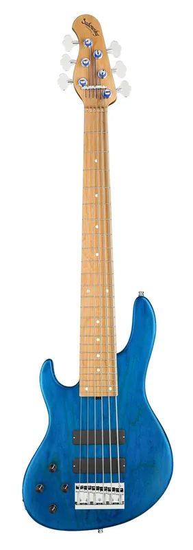 Top-Angebot Sadowsky MasterBuilt 24-Fret Modern Bass, Swamp Ash Body, Roasted Maple Fingerboard, 6-String, Lefthand - Ocean Blue Transparent Satin