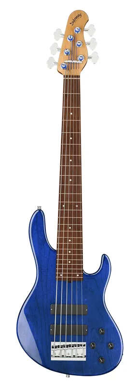 Neuheit Sadowsky MasterBuilt 24-Fret Modern Bass, Red Alder Body, Morado Fingerboard, 6-String - Ocean Blue Transparent High Polish