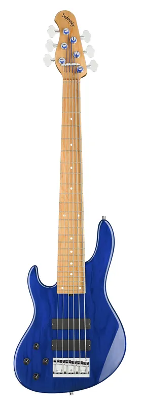 Heißes Angebot Sadowsky MasterBuilt 24-Fret Modern Bass, Swamp Ash Body, Roasted Maple Fingerboard, 6-String, Lefthand - Ocean Blue Transparent High Polish
