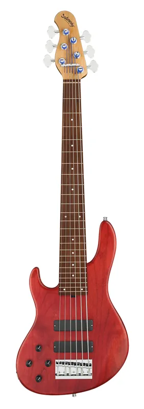 Sadowsky MasterBuilt 24-Fret Modern Bass, Red Alder Body, Morado Fingerboard, 6-String, Lefthand - Burgundy Red Transparent Satin Preis Gesenkt