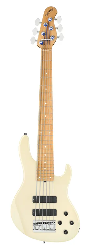 Sadowsky MasterBuilt 24-Fret Modern Bass, Swamp Ash Body, Roasted Maple Fingerboard, 6-String - Solid Olympic White High Polish Top-Seller