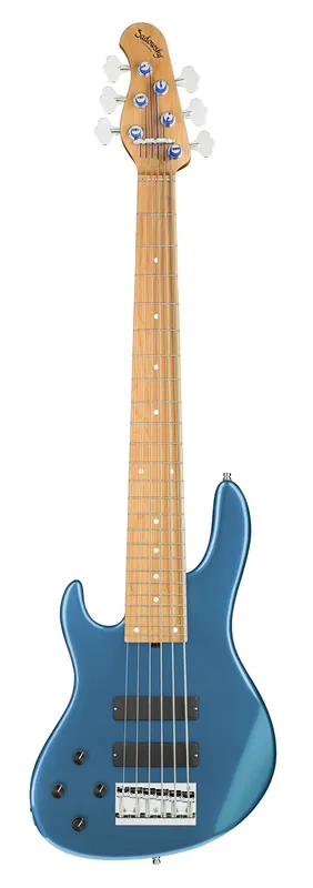 Sadowsky MasterBuilt 24-Fret Modern Bass, Swamp Ash Body, Roasted Maple Fingerboard, 6-String, Lefthand - Solid Dark Lake Placid Blue Metallic High Polish Expressversand