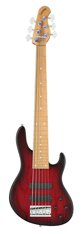 Angebot Sadowsky MasterBuilt 24-Fret Modern Bass, Swamp Ash Body, Roasted Maple Fingerboard, 6-String - Burgundy Blackburst Transparent Satin