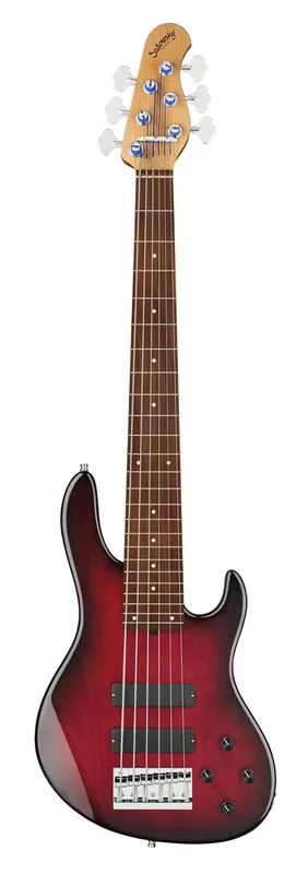 Abverkauf Sadowsky MasterBuilt 24-Fret Modern Bass, Red Alder Body, Morado Fingerboard, 6-String - Burgundy Blackburst Transparent High Polish
