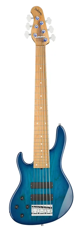 Sadowsky MasterBuilt 24-Fret Modern Bass, Swamp Ash Body, Roasted Maple Fingerboard, 6-String, Lefthand - Bora Blue Burst Transparent High Polish Super-Preis