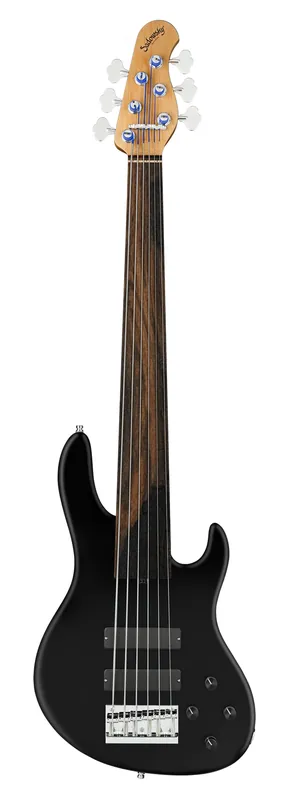 Direktkauf Sadowsky MasterBuilt 24-Fret Modern Bass, Red Alder Body, Tigerstripe Ebony Fingerboard, 6-String, Fretless - Solid Black Satin