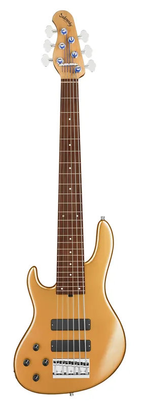 Sadowsky MasterBuilt 24-Fret Modern Bass, Red Alder Body, Morado Fingerboard, 6-String, Lefthand - Solid Firemist Gold Metallic Satin Begrenztes Angebot