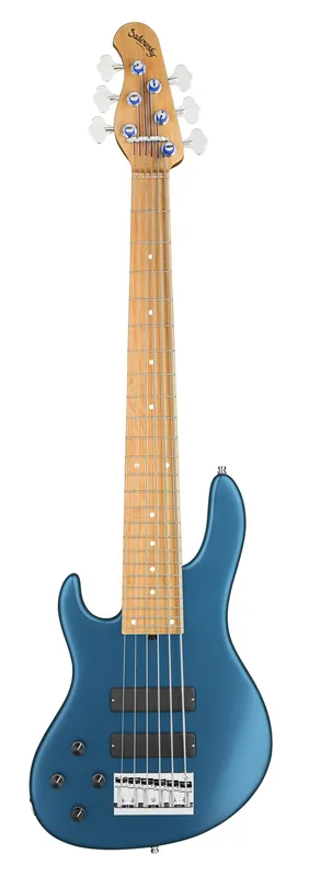 Sadowsky MasterBuilt 24-Fret Modern Bass, Swamp Ash Body, Roasted Maple Fingerboard, 6-String, Lefthand - Solid Dark Lake Placid Blue Metallic Satin Versand Am Gleichen Tag
