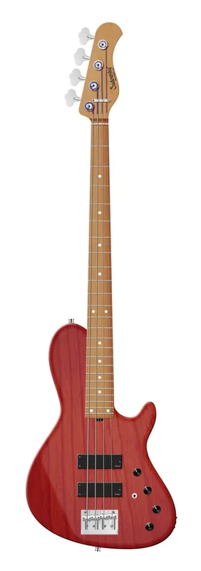 Schnäppchen Sadowsky MasterBuilt 24-Fret Single Cut Bass, Swamp Ash Body, Roasted Maple Fingerboard, 4-String - Burgundy Red Transparent Satin