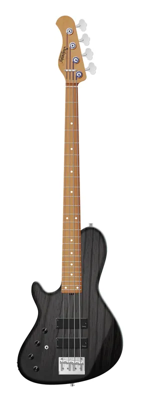 Echt Sadowsky MasterBuilt 24-Fret Single Cut Bass, Swamp Ash Body, Roasted Maple Fingerboard, 4-String, Lefthand - Nirvana Black Transparent Satin