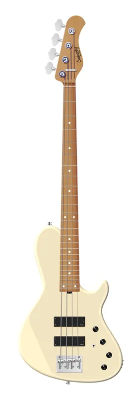 Sadowsky MasterBuilt 24-Fret Single Cut Bass, Swamp Ash Body, Roasted Maple Fingerboard, 4-String - Solid Olympic White High Polish Online Kaufen