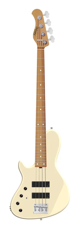 Geprüft Sadowsky MasterBuilt 24-Fret Single Cut Bass, Swamp Ash Body, Roasted Maple Fingerboard, 4-String, Lefthand - Solid Olympic White High Polish