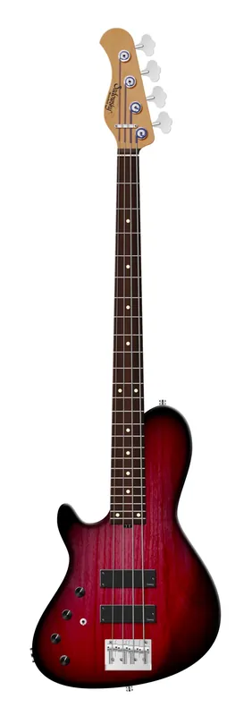 Saisonangebot Sadowsky MasterBuilt 24-Fret Single Cut Bass, Red Alder Body, Morado Fingerboard, 4-String, Lefthand - Burgundy Blackburst Transparent Satin