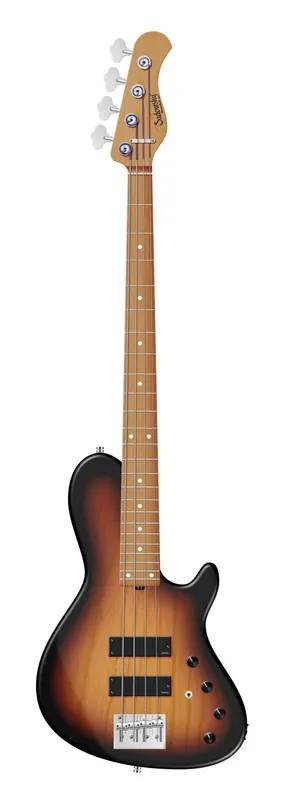 Begrenztes Angebot Sadowsky MasterBuilt 24-Fret Single Cut Bass, Swamp Ash Body, Roasted Maple Fingerboard, 4-String - '59 Burst Transparent Satin