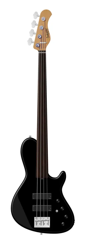 Gratis Versand Sadowsky MasterBuilt 24-Fret Single Cut Bass, Swamp Ash Body, Tigerstripe Ebony Fingerboard, 4-String, Fretless - Solid Black Satin