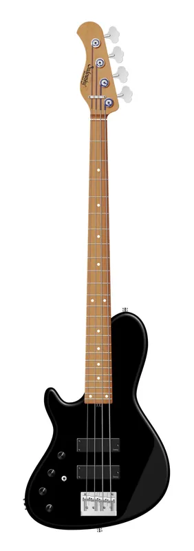 Sadowsky MasterBuilt 24-Fret Single Cut Bass, Swamp Ash Body, Roasted Maple Fingerboard, 4-String, Lefthand - Solid Black Satin Markenware