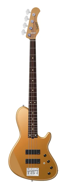 Sadowsky MasterBuilt 24-Fret Single Cut Bass, Red Alder Body, Morado Fingerboard, 4-String - Solid Firemist Gold Metallic Satin Neuheit