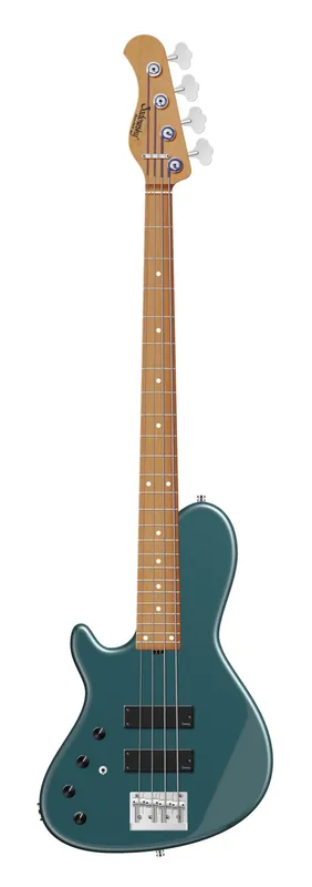 Schneller Versand Sadowsky MasterBuilt 24-Fret Single Cut Bass, Swamp Ash Body, Roasted Maple Fingerboard, 4-String, Lefthand - Solid Vintage Teal Green Metallic Satin