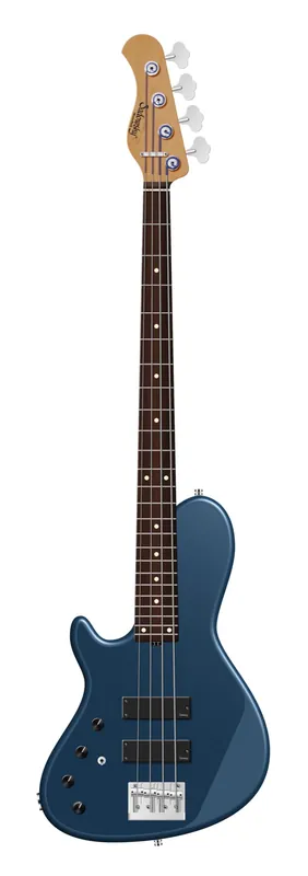 Sadowsky MasterBuilt 24-Fret Single Cut Bass, Red Alder Body, Morado Fingerboard, 4-String, Lefthand - Solid Dark Lake Placid Blue Metallic Satin Solange Der Vorrat Reicht
