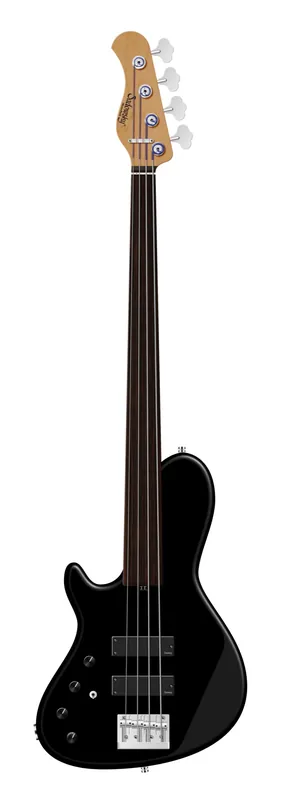 Sofort Bestellen Sadowsky MasterBuilt 24-Fret Single Cut Bass, Red Alder Body, Tigerstripe Ebony Fingerboard, 4-String, Fretless, Lefthand - Solid Black Satin