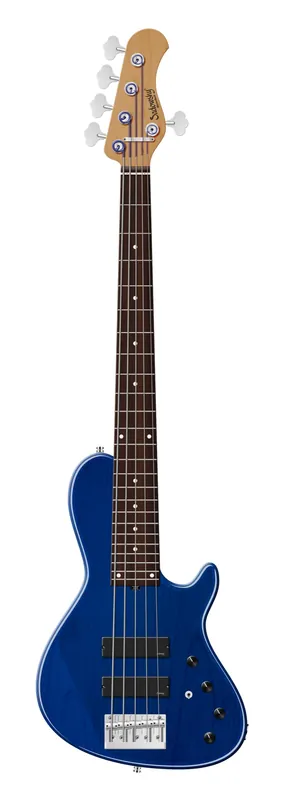 Sadowsky MasterBuilt 24-Fret Single Cut Bass, Red Alder Body, Morado Fingerboard, 5-String - Ocean Blue Transparent High Polish Preiswert