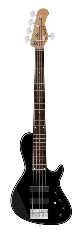 Top-Preis Sadowsky MasterBuilt 24-Fret Single Cut Bass, Red Alder Body, Morado Fingerboard, 5-String - Solid Black High Polish