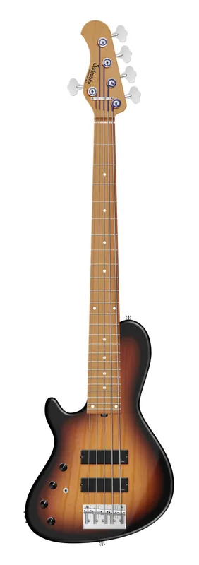 Sadowsky MasterBuilt 24-Fret Single Cut Bass, Swamp Ash Body, Roasted Maple Fingerboard, 5-String, Lefthand - '59 Burst Transparent Satin Preis Gesenkt