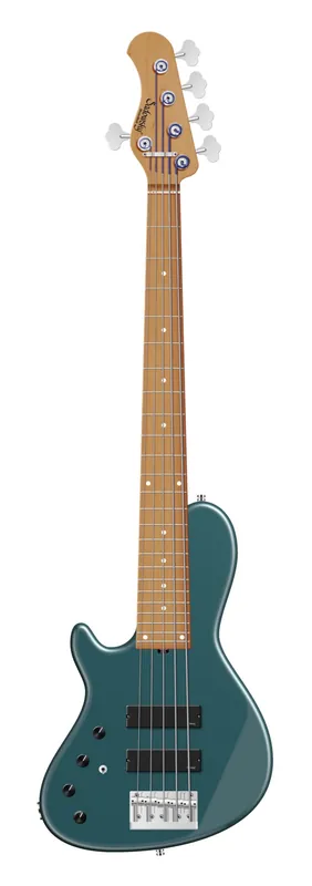 Sadowsky MasterBuilt 24-Fret Single Cut Bass, Swamp Ash Body, Roasted Maple Fingerboard, 5-String, Lefthand - Solid Vintage Teal Green Metallic Satin Jetzt Bestellen
