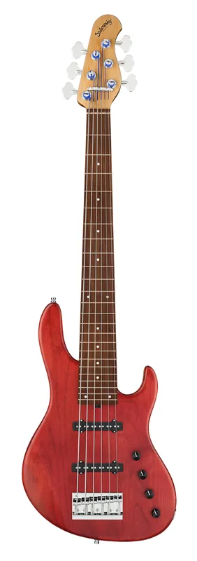 Neu Im Sortiment Sadowsky MasterBuilt 24-Fret Standard J/J Bass, Red Alder Body, Morado Fingerboard, 6-String - Burgundy Red Transparent Satin