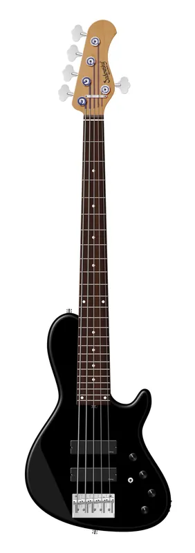Sofort Bestellen Sadowsky MasterBuilt 24-Fret Single Cut Bass, Red Alder Body, Morado Fingerboard, 5-String - Solid Black Satin