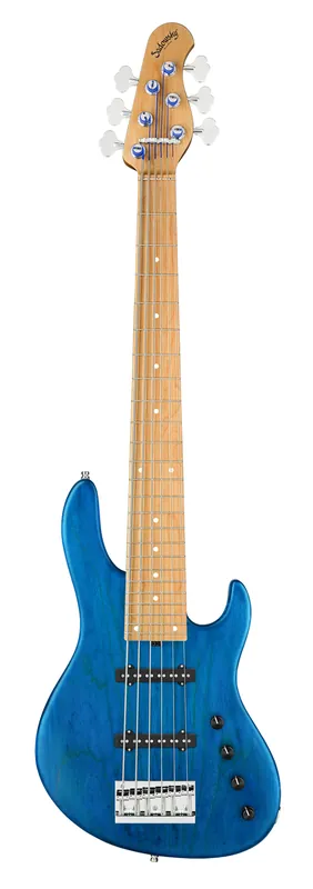 Sichere Zahlung Sadowsky MasterBuilt 24-Fret Standard J/J Bass, Swamp Ash Body, Roasted Maple Fingerboard, 6-String - Ocean Blue Transparent Satin