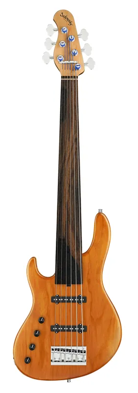 Direktkauf Sadowsky MasterBuilt 24-Fret Standard J/J Bass, Swamp Ash Body, Tigerstripe Ebony Fingerboard, 6-String, Fretless, Lefthand - Honey Violin Transparent Satin