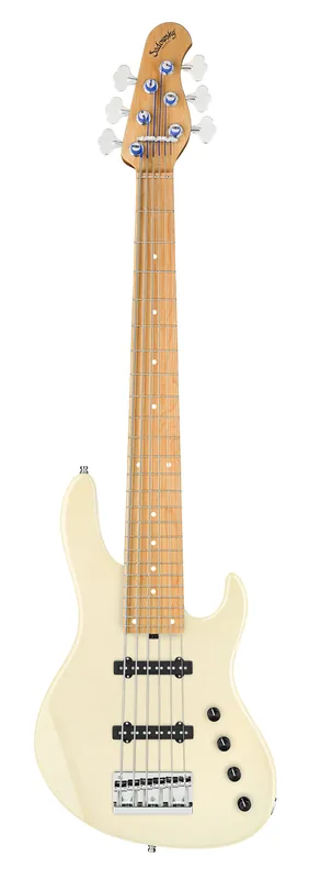 Expressversand Sadowsky MasterBuilt 24-Fret Standard J/J Bass, Swamp Ash Body, Roasted Maple Fingerboard, 6-String - Solid Olympic White High Polish