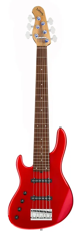 Garantierte Lieferung Sadowsky MasterBuilt 24-Fret Standard J/J Bass, Red Alder Body, Morado Fingerboard, 6-String, Lefthand - Solid Candy Apple Red Metallic High Polish