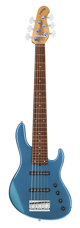 Sadowsky MasterBuilt 24-Fret Standard J/J Bass, Red Alder Body, Morado Fingerboard, 6-String - Solid Dark Lake Placid Blue Metallic High Polish Neue Ware