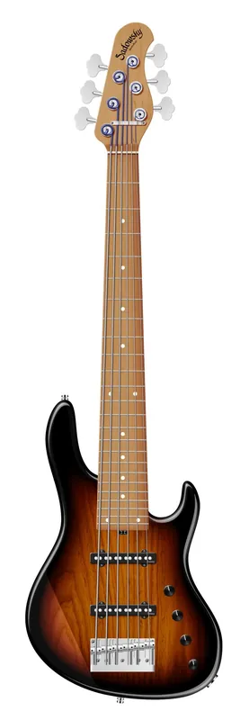 Gratis Versand Sadowsky MasterBuilt 24-Fret Standard J/J Bass, Swamp Ash Body, Roasted Maple Fingerboard, 6-String - '59 Burst Transparent High Polish