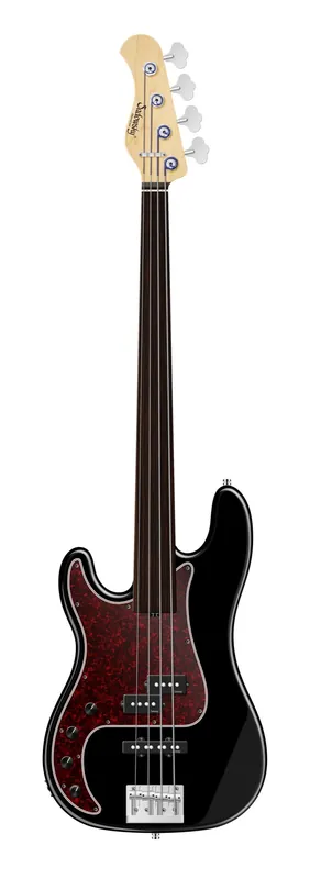 Sadowsky MetroLine 21-Fret Hybrid P/J Bass, Red Alder Body, Tigerstripe Ebony Fingerboard, 4-String, Fretless, Lefthand - Solid Black High Polish Neue Kollektion