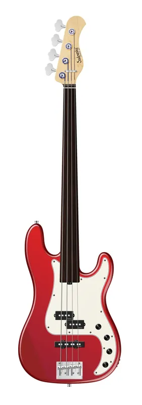 Sadowsky MetroLine 21-Fret Hybrid P/J Bass, Solidbody, Swamp Ash Body, Tigerstripe Ebony Fingerboard, 4-String, Fretless - Solid Candy Apple Red Metallic High Polish Direktkauf