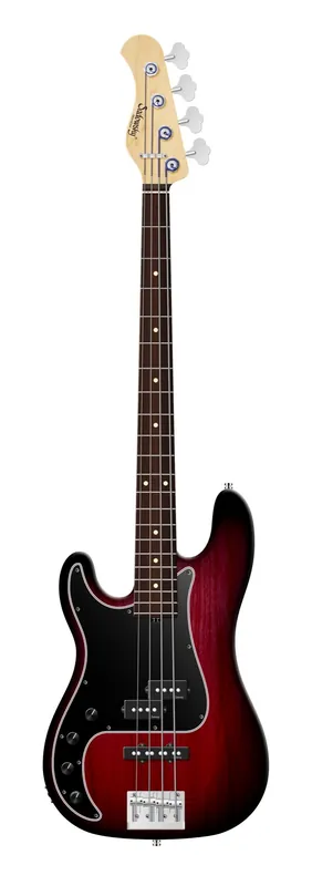 Sadowsky MetroLine 21-Fret Hybrid P/J Bass, Red Alder Body, Morado Fingerboard, 4-String, Lefthand - Burgundy Blackburst Transparent Satin Aktuell