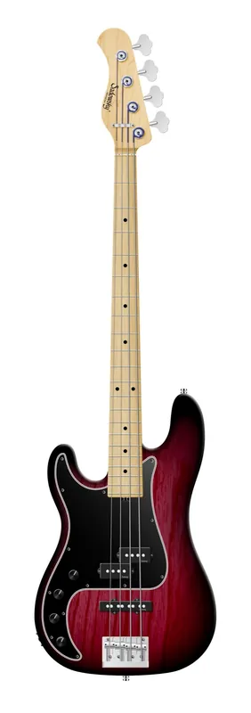 Preiswert Sadowsky MetroLine 21-Fret Hybrid P/J Bass, Solidbody, Swamp Ash Body, Maple Fingerboard, 4-String, Lefthand - Burgundy Blackburst Transparent Satin