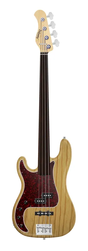 Sadowsky MetroLine 21-Fret Hybrid P/J Bass, Swamp Ash Body, Tigerstripe Ebony Fingerboard, 4-String, Fretless, Lefthand - Natural Transparent Satin Echt